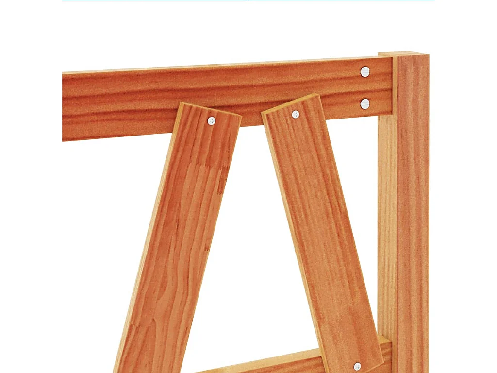 Tête de lit marron 160cm bois massif de pin