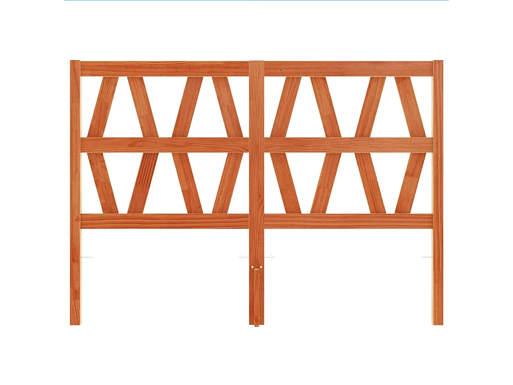 Tête de lit marron 160cm bois massif de pin