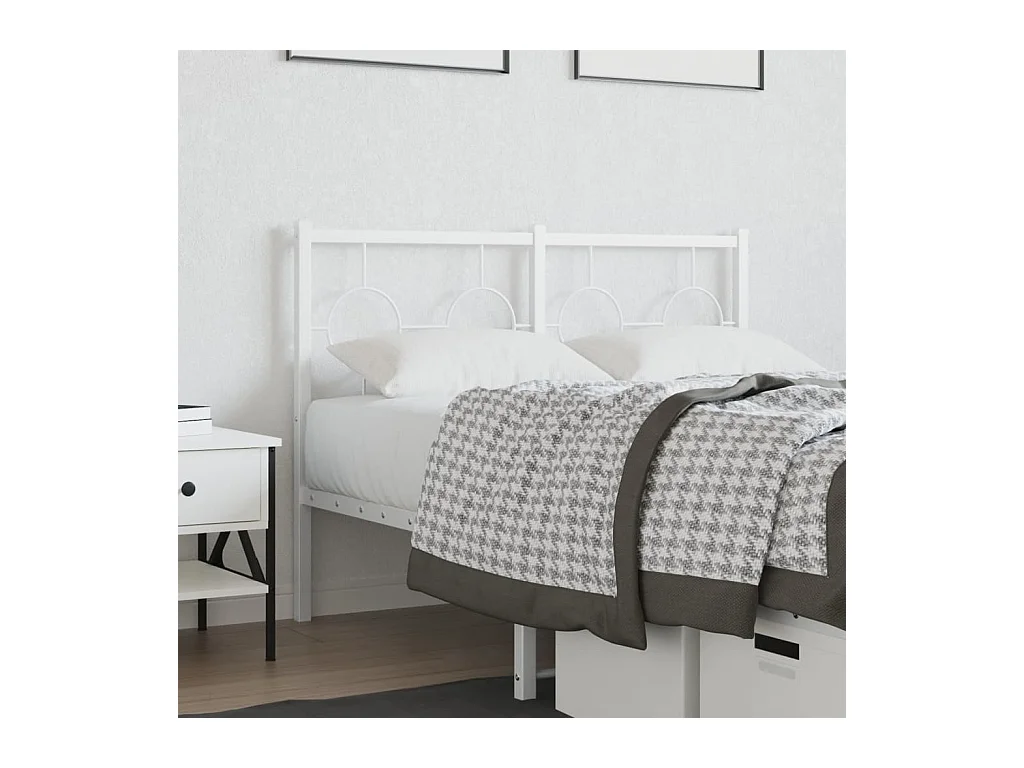Tête de lit métal blanc 120cm