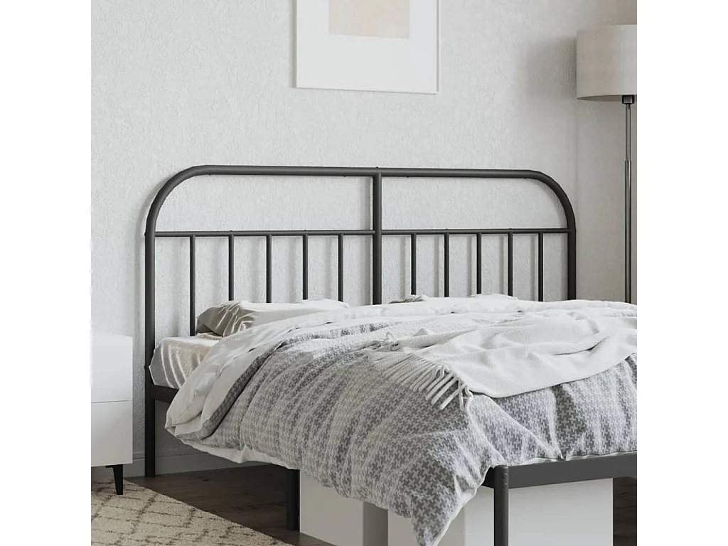 Tête de lit métal noir 180cm