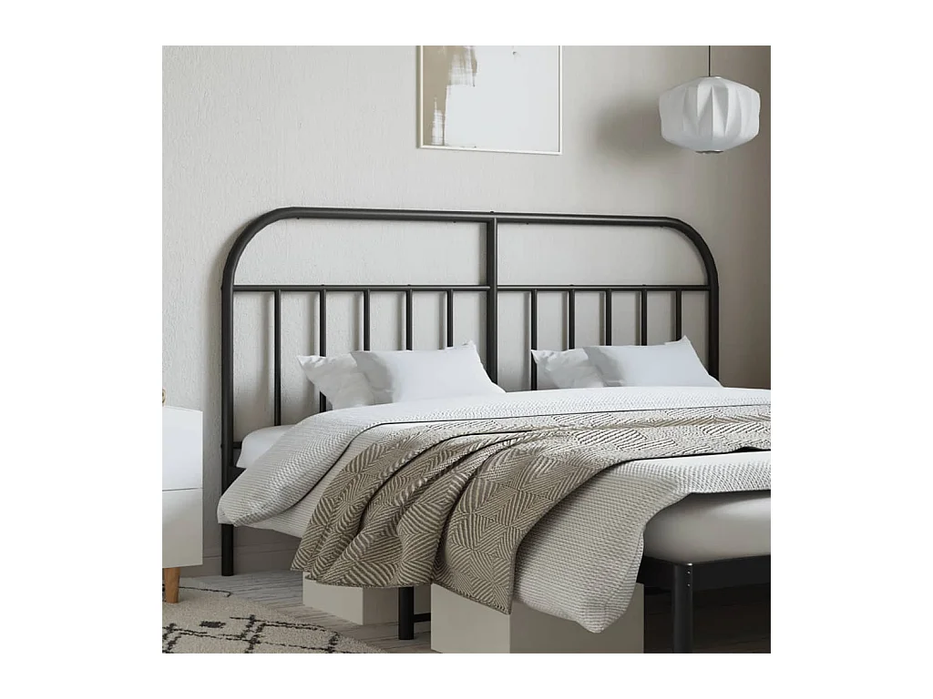 Tête de lit métal noir 180cm