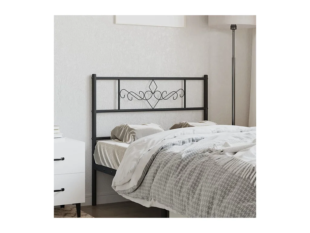 Tête de lit métal noir 90cm