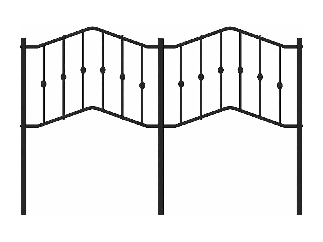 Tête de lit métal noir 135cm
