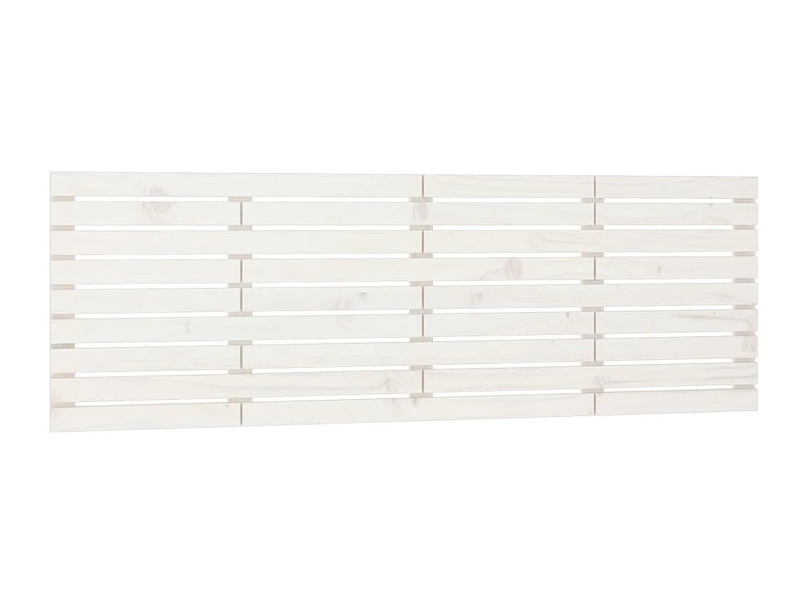 Tête de lit murale Blanc 166x3x63 Bois massif de pin