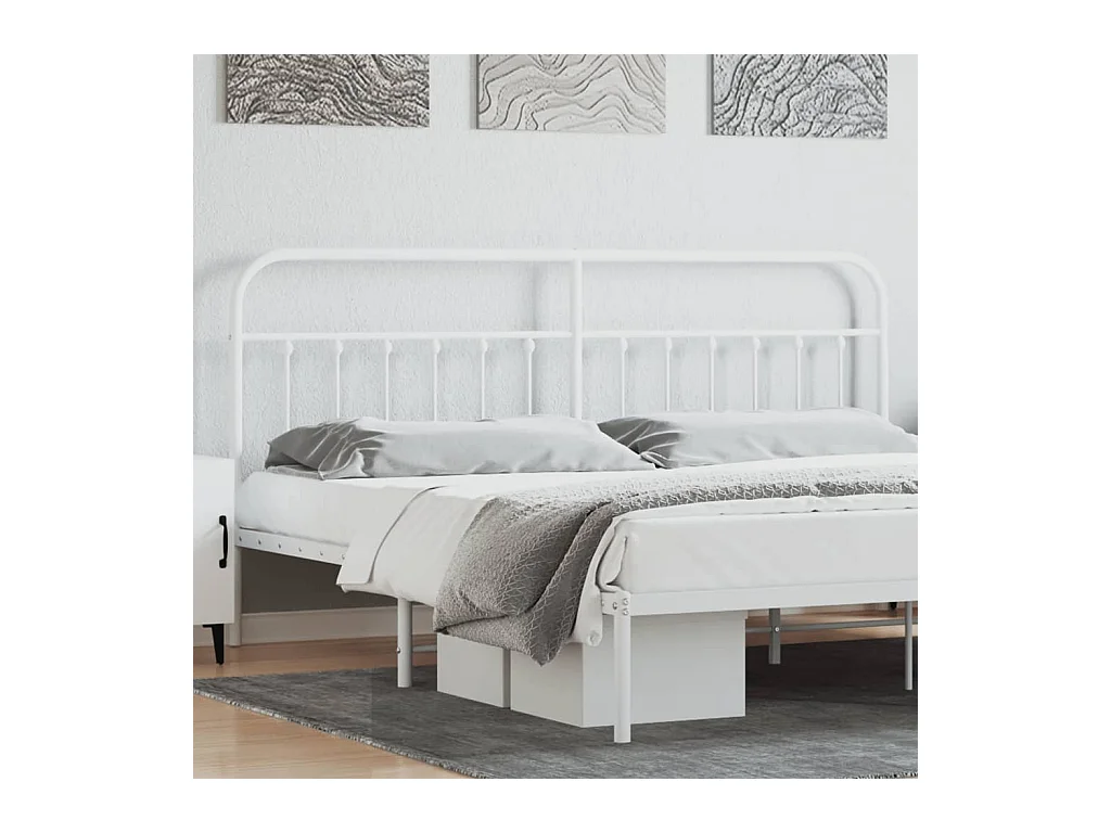 Tête de lit métal blanc 193cm