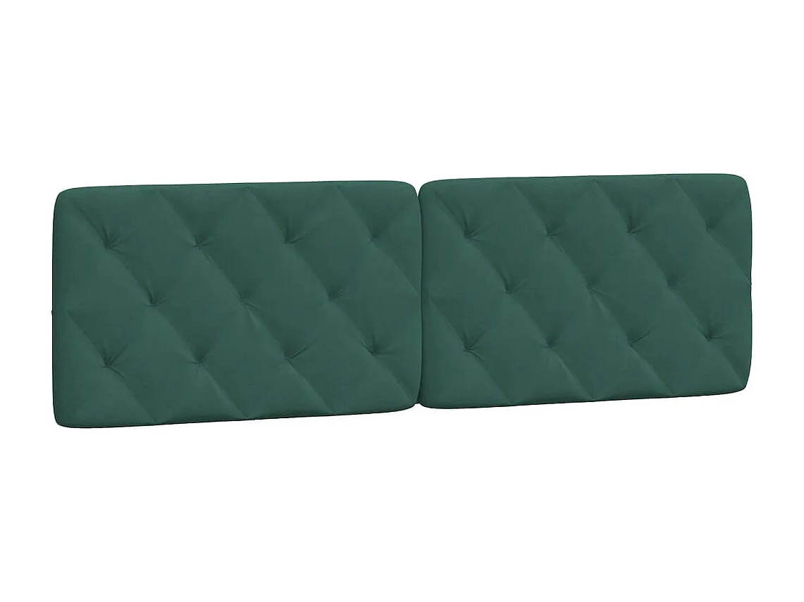 Coussin de tête de lit vert foncé 160cm velours