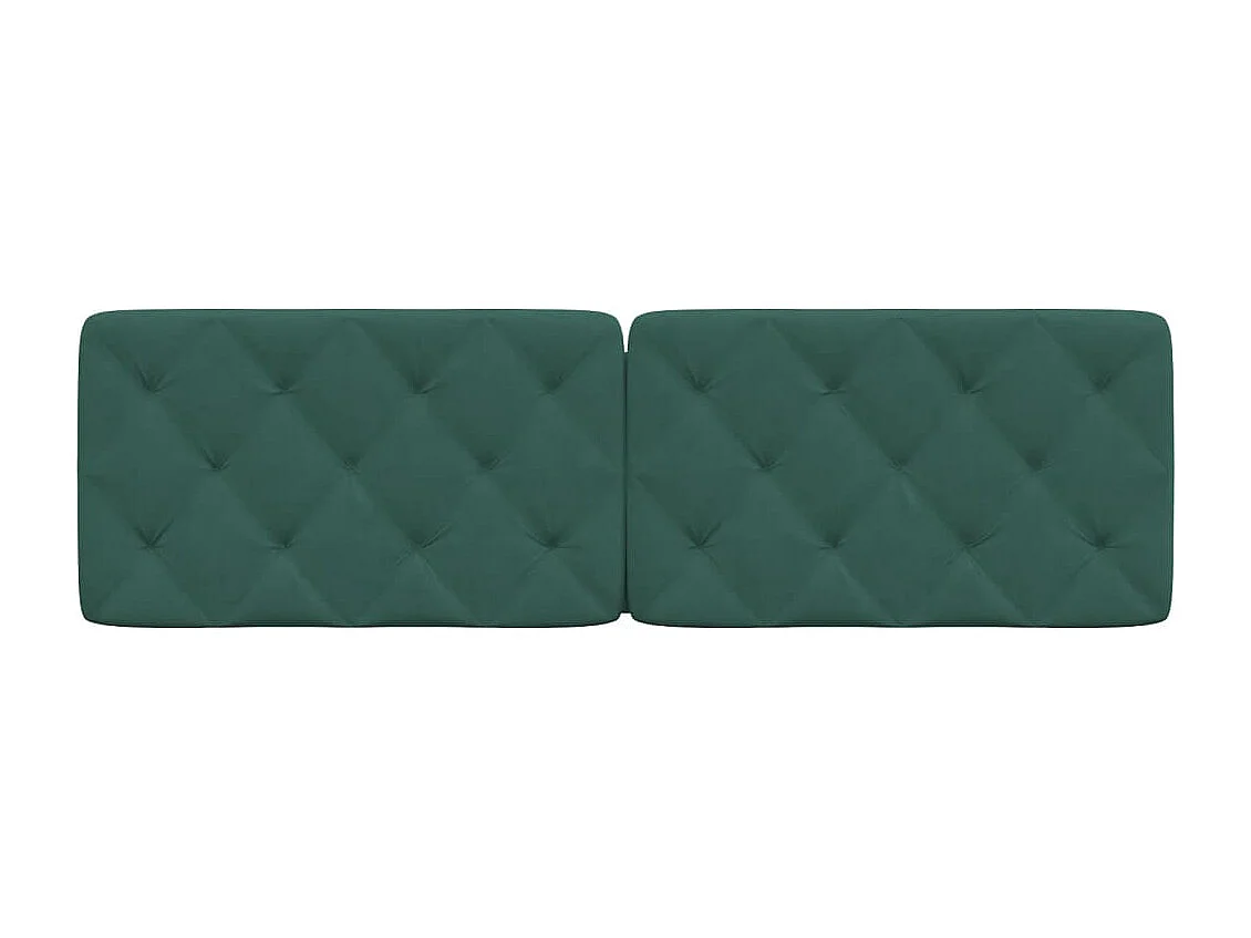 Coussin de tête de lit vert foncé 160cm velours