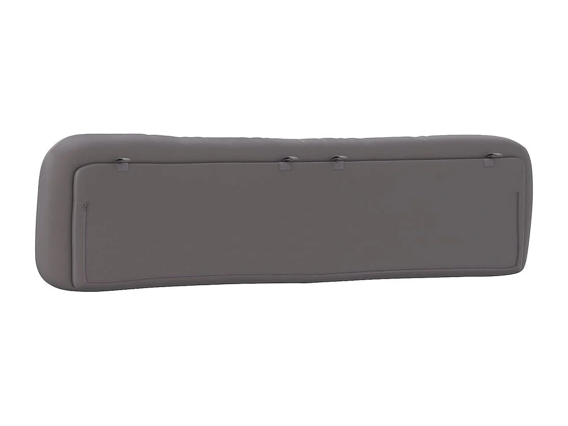 Coussin de tête de lit gris 200cm similicuir