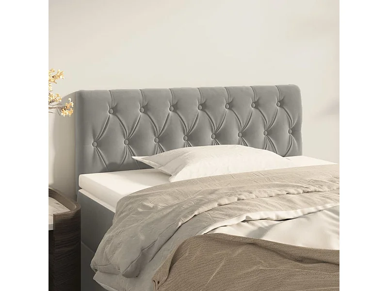 Tête de lit Gris clair 100x7x78-88 Velours