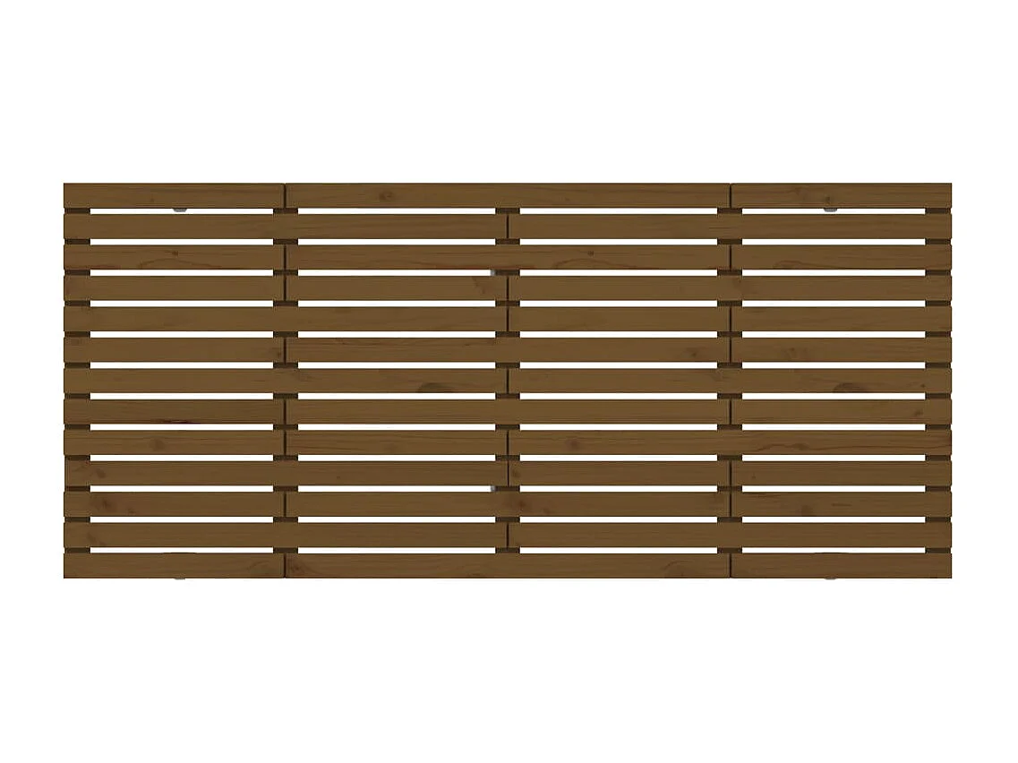 Tête de lit murale Marron miel 166x3x91,5 Bois massif de pin