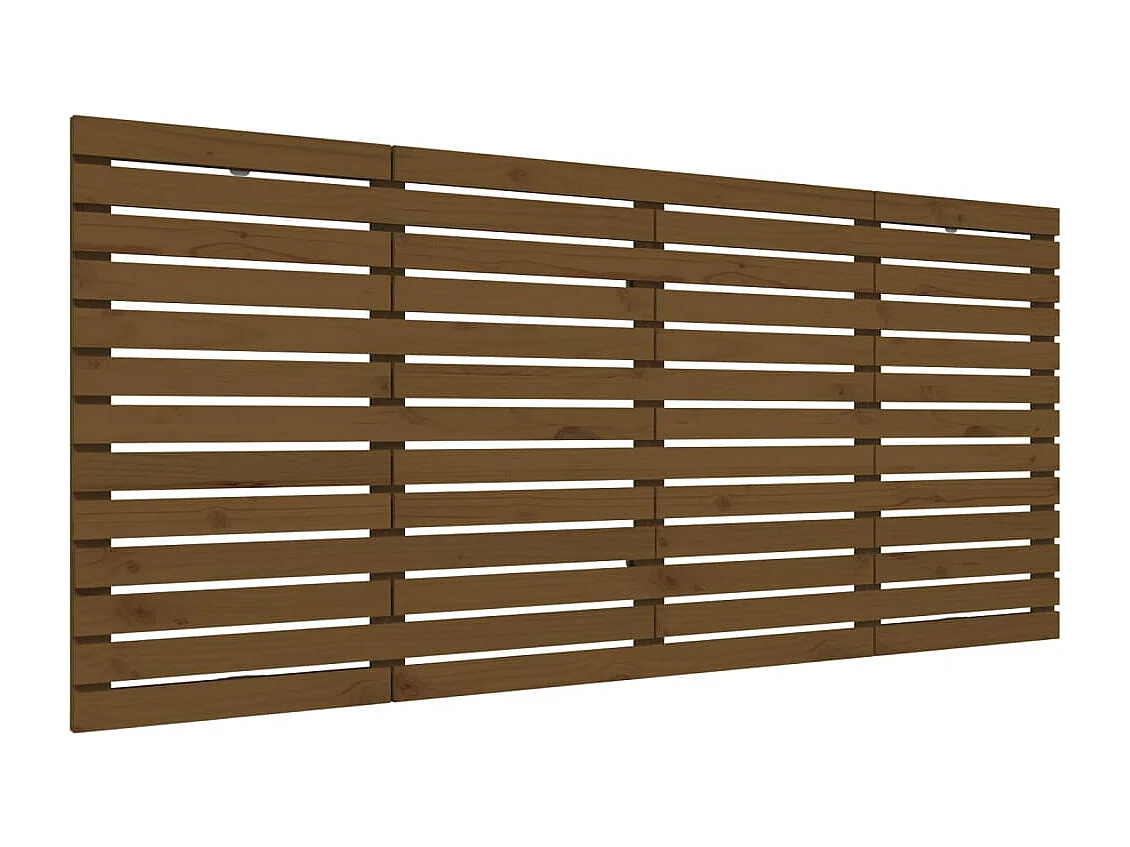 Tête de lit murale Marron miel 166x3x91,5 Bois massif de pin