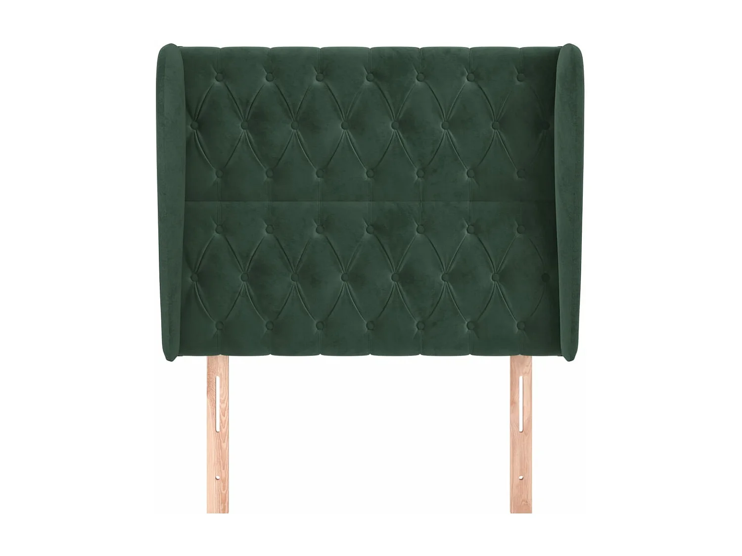 Tête de lit avec oreilles Vert foncé 93x23x118-128 Velours