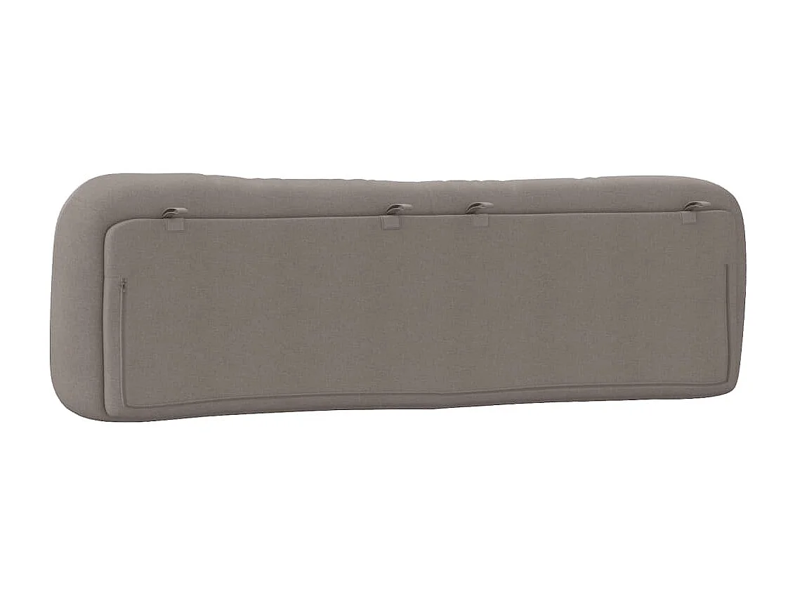 Coussin de tête de lit taupe 180cm tissu