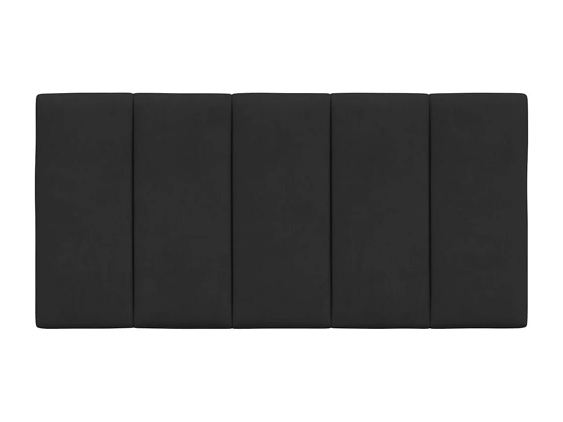 Coussin de tête de lit noir 100cm velours