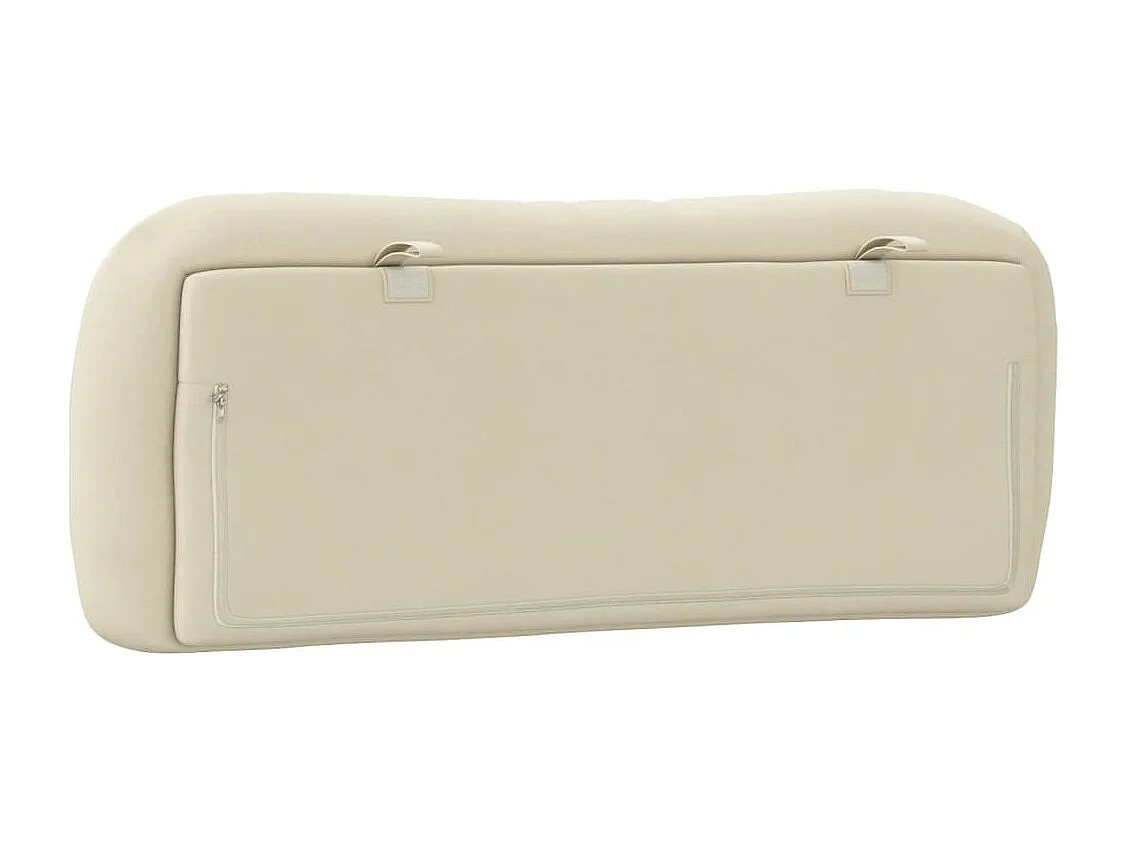 Coussin de tête de lit crème 100cm tissu