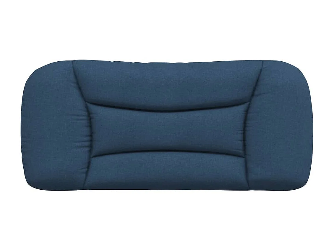 Coussin de tête de lit bleu 80cm tissu