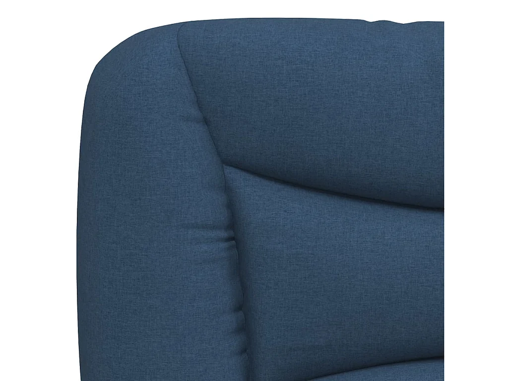 Coussin de tête de lit bleu 80cm tissu