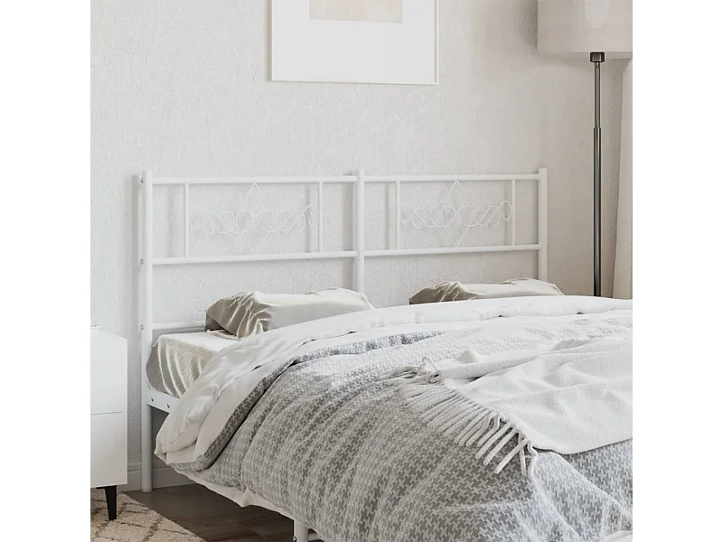 Tête de lit métal blanc 160cm