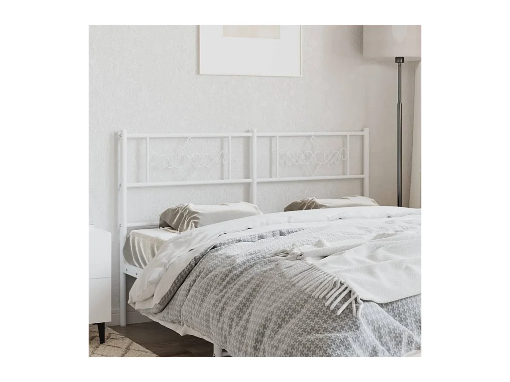 Tête de lit métal blanc 160cm