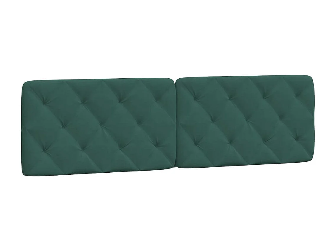Coussin de tête de lit vert foncé 180cm velours