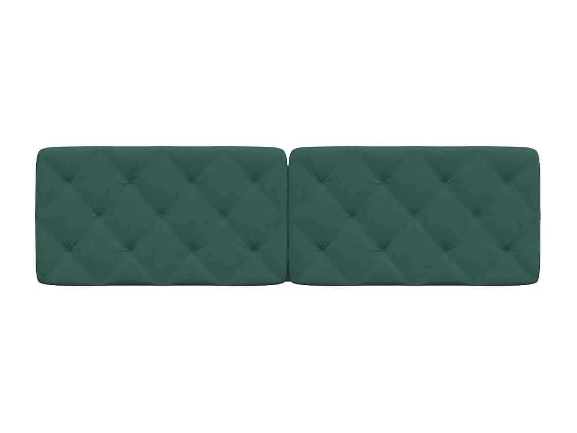 Coussin de tête de lit vert foncé 180cm velours
