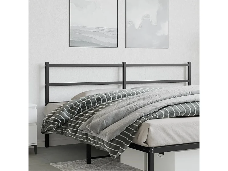 Tête de lit métal noir 180cm