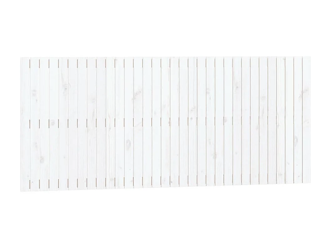 Tête de lit murale Blanc 204x3x90 Bois massif de pin