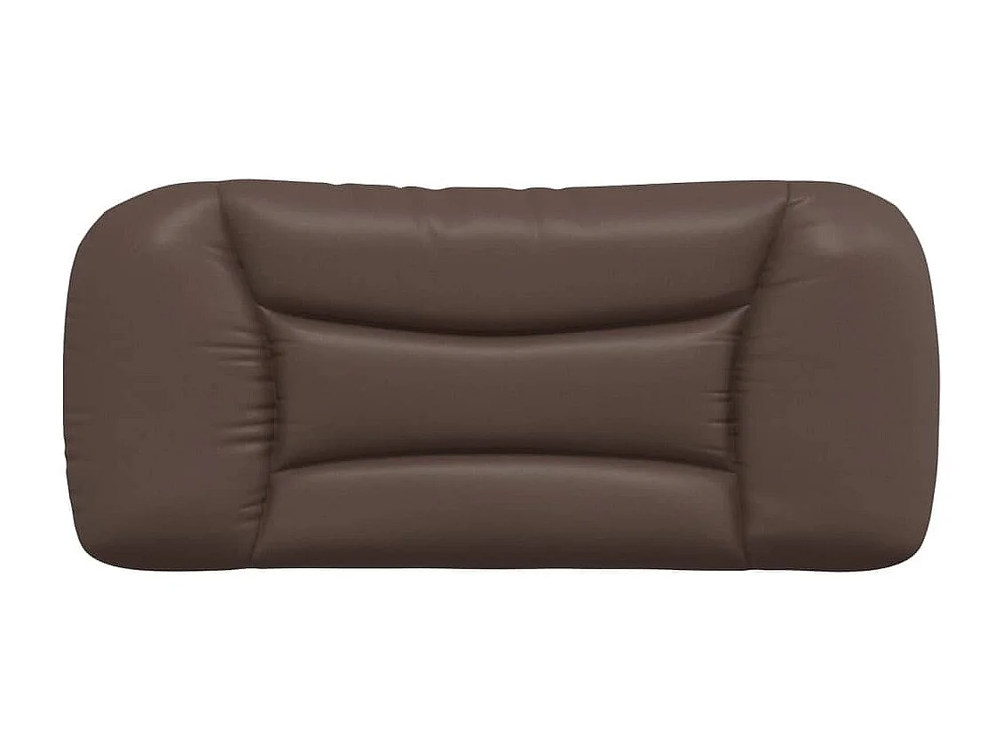 Coussin de tête de lit marron 80cm similicuir
