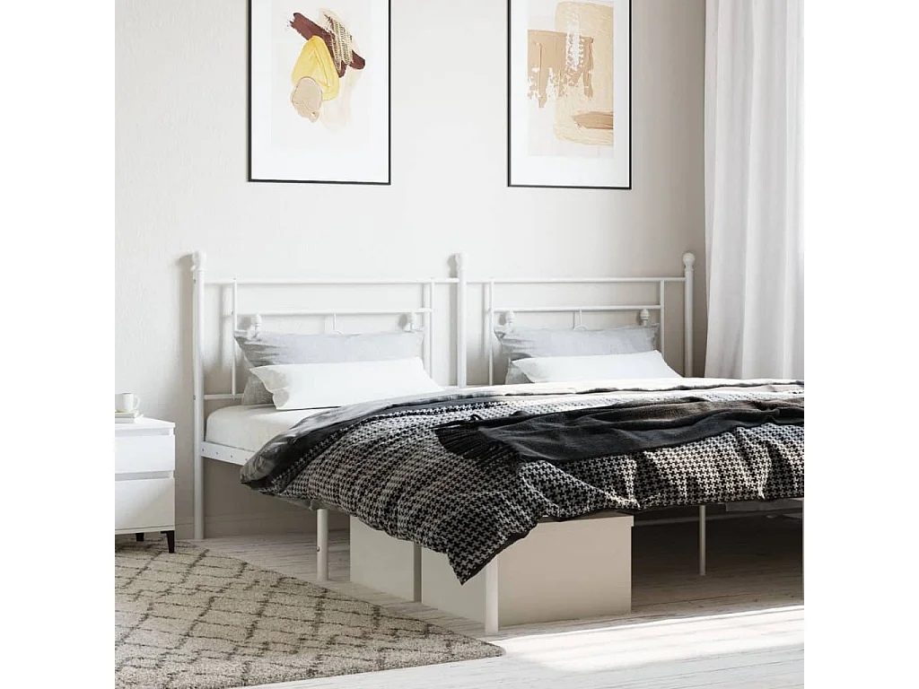 Tête de lit métal blanc 193cm