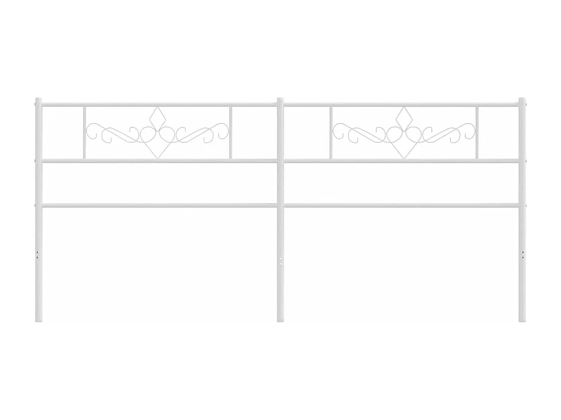 Tête de lit métal blanc 180cm