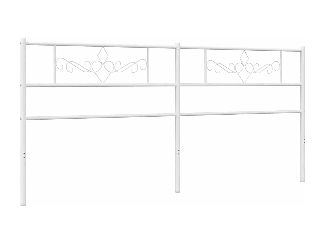 Tête de lit métal blanc 180cm