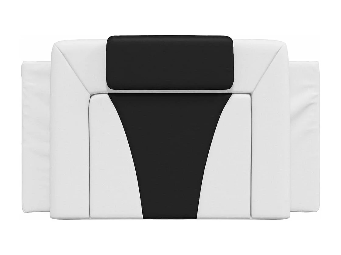Coussin de tête de lit noir et blanc 90cm similicuir