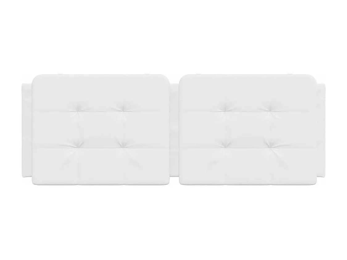 Coussin de tête de lit blanc 140cm similicuir
