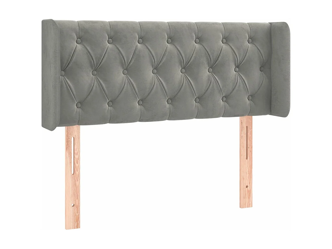 Tête de lit à LED Gris clair 103x16x78-88 Velours