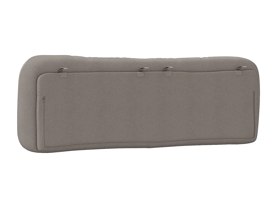 Coussin de tête de lit taupe 160cm tissu