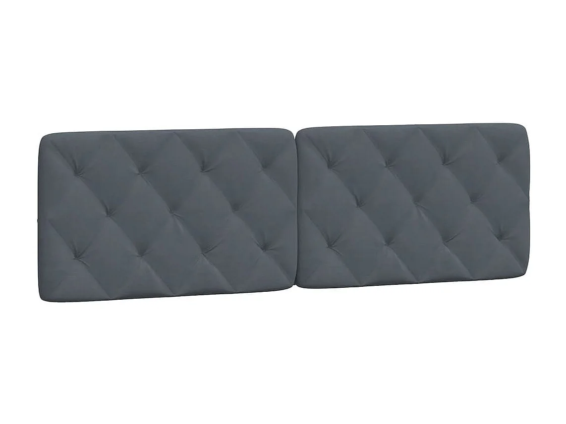 Coussin de tête de lit gris foncé 160cm velours