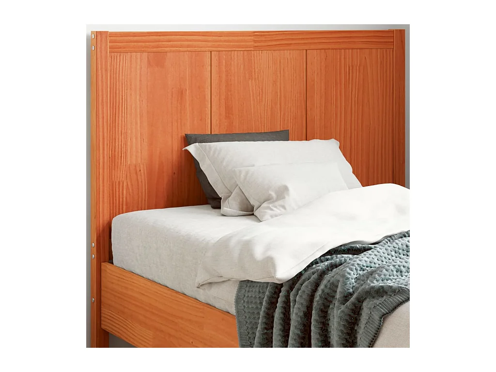 Tête de lit marron 100cm bois massif de pin