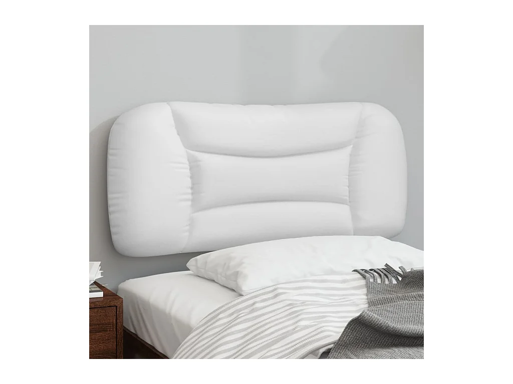 Coussin de tête de lit blanc 90cm similicuir