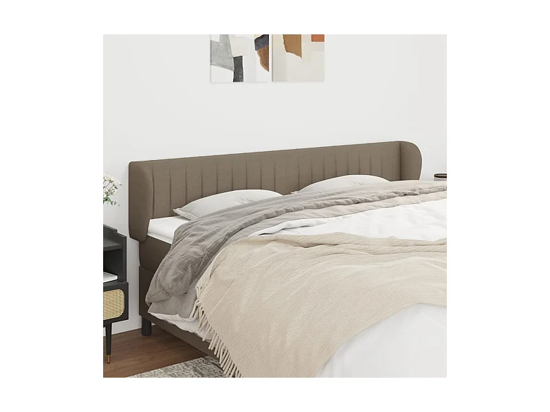 Tête de lit avec oreilles Taupe 163x23x78-88 Tissu