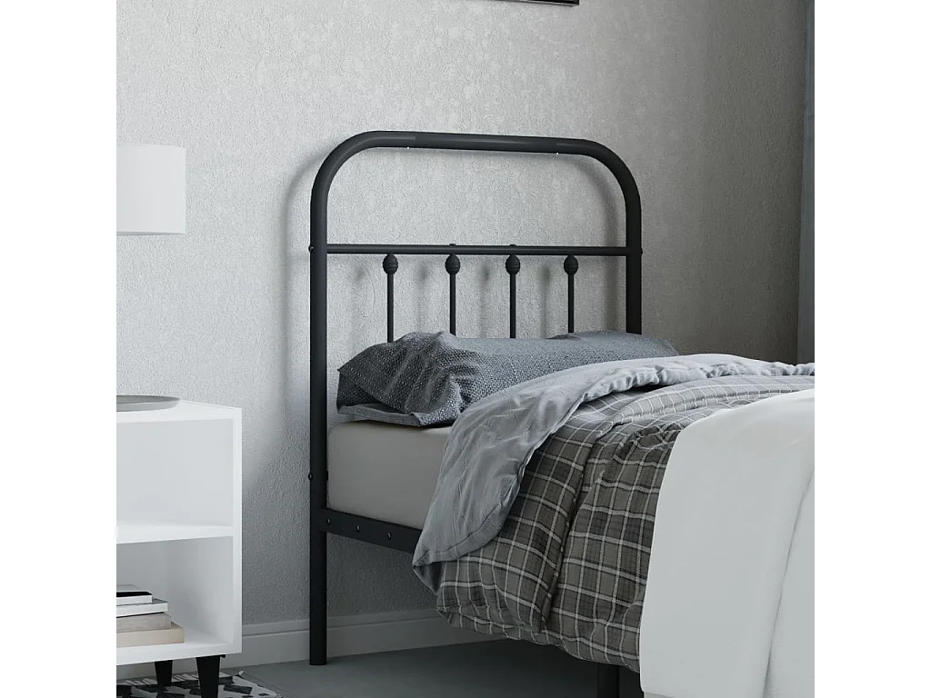 Tête de lit métal noir 75cm