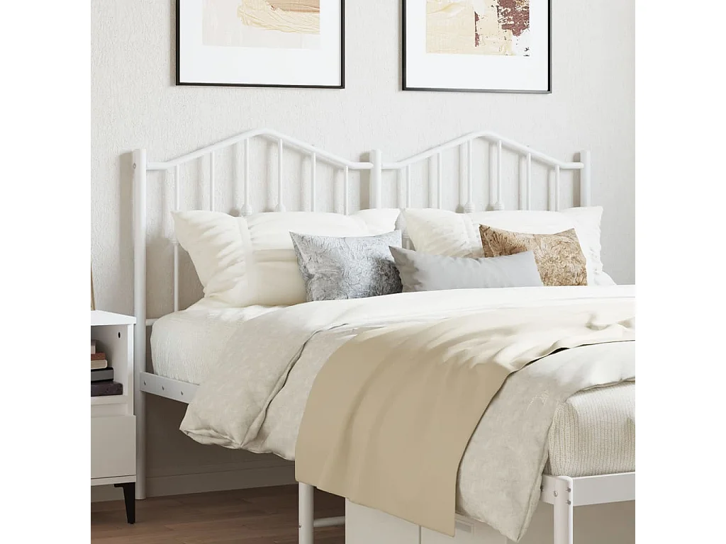 Tête de lit métal blanc 150cm