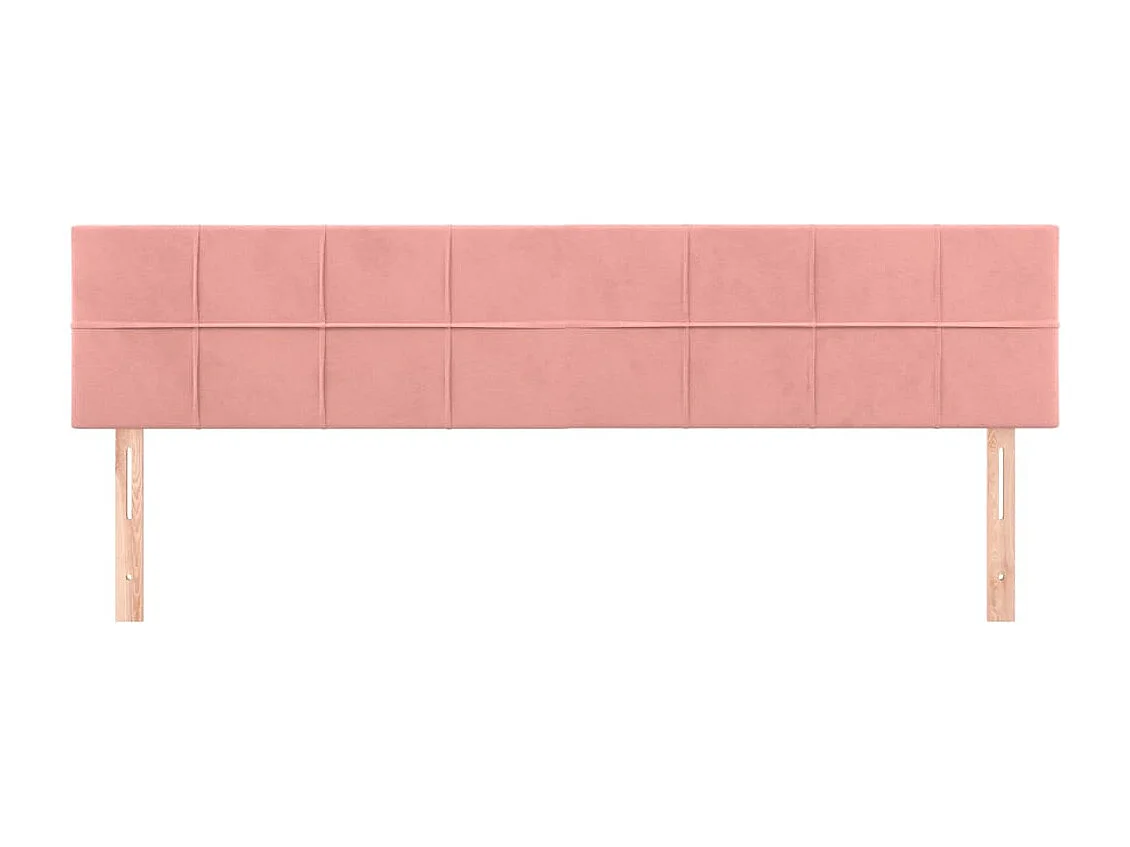Têtes de lit 2 pcs Rose 100x5x78-88 Velours