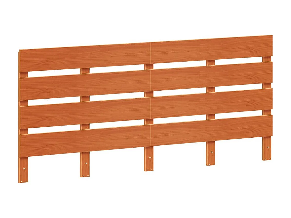 Tête de lit marron 180cm bois massif de pin