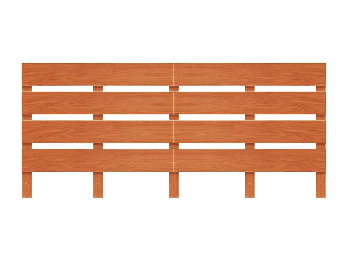 Tête de lit marron 180cm bois massif de pin