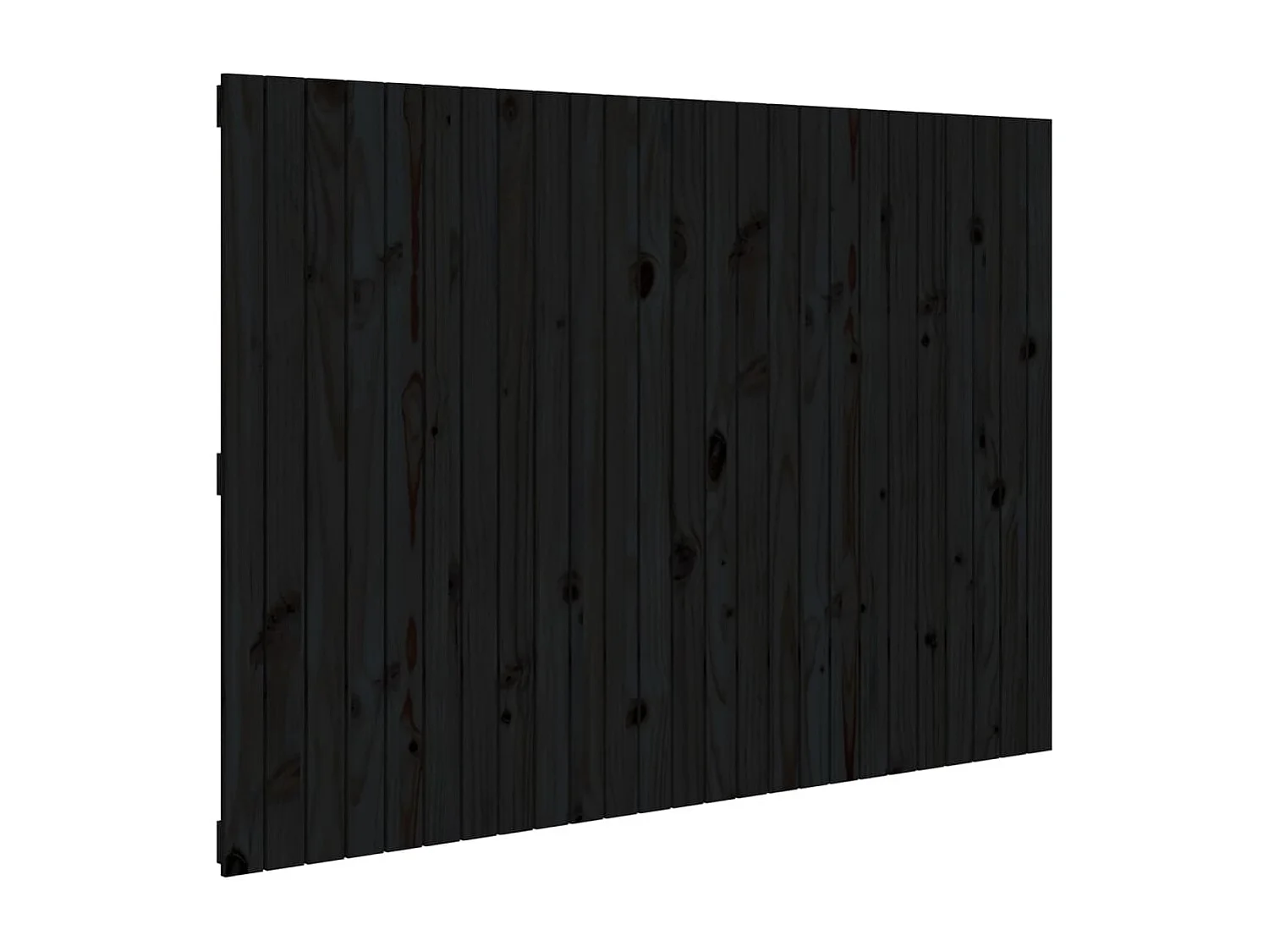 Tête de lit murale Noir 159,5x3x110 Bois massif de pin