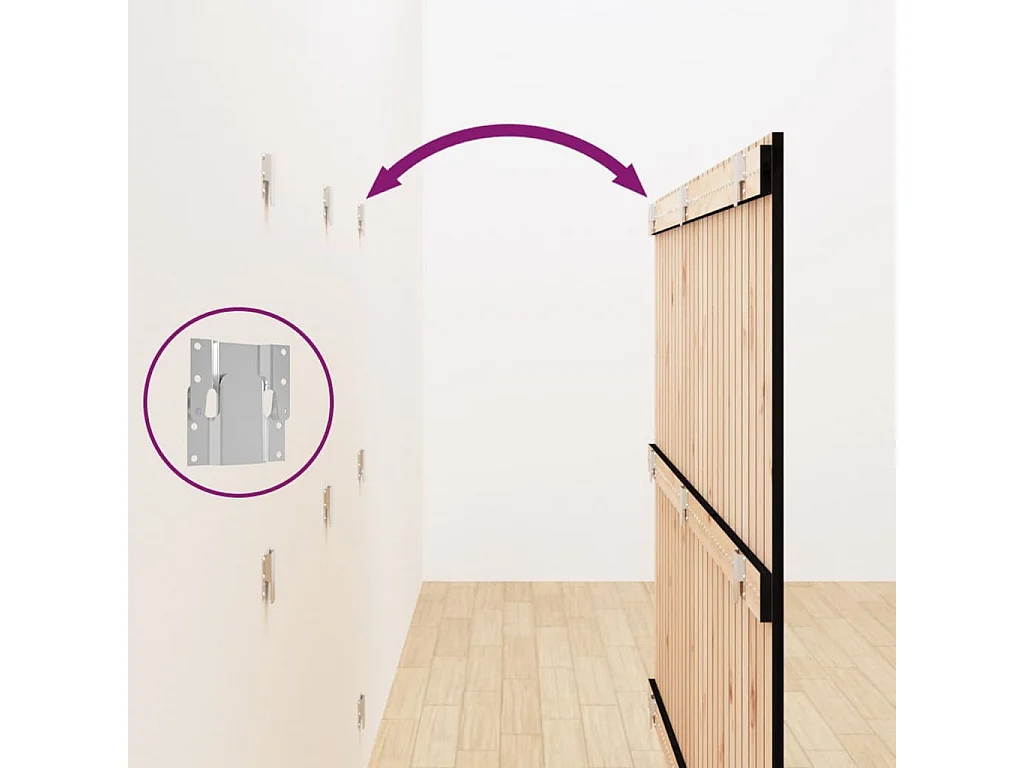 Tête de lit murale Noir 159,5x3x110 Bois massif de pin