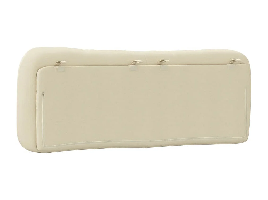 Coussin de tête de lit crème 140cm tissu