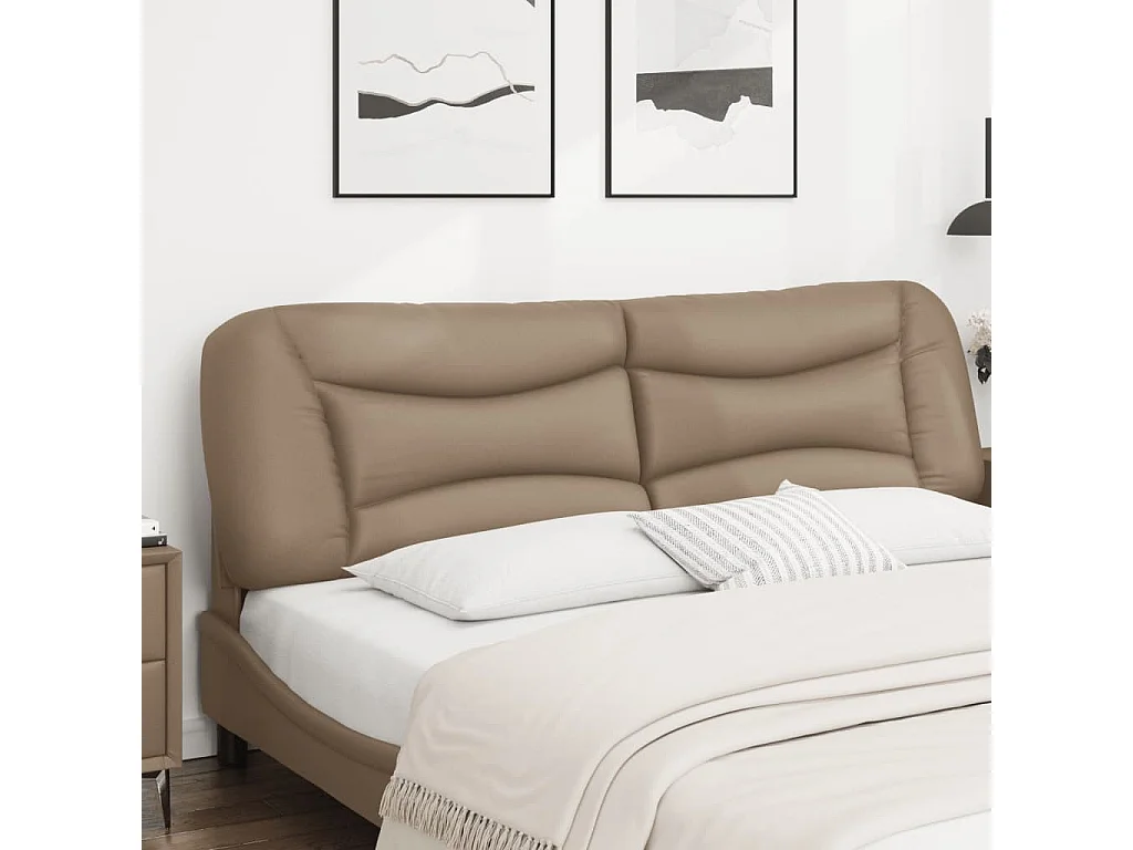 Coussin de tête de lit cappuccino 180cm similicuir