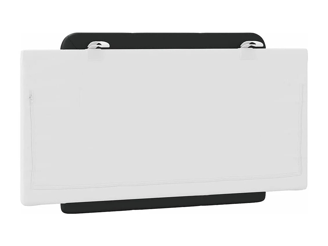 Coussin de tête de lit noir et blanc 100cm similicuir