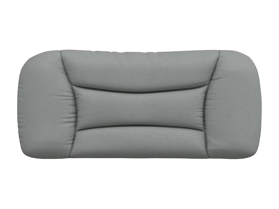 Coussin de tête de lit gris clair 80cm tissu